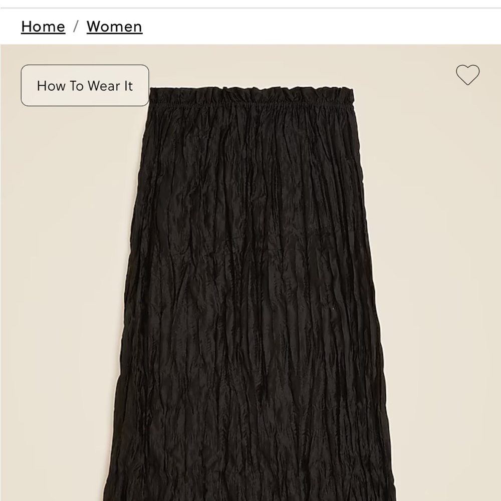 J. Crew NWT Crinkle Skirt